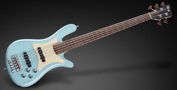 Warwick Masterbuilt Streamer CV, 5-String - Solid Daphne Blue High Polish