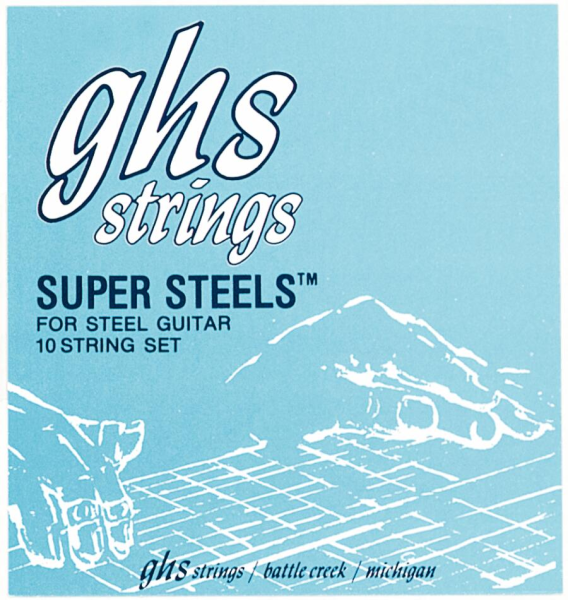 GHS Pedal Steel Super Steels - Pedal Steel Guitar String Set, 10-Strings, E9 Tuning, .012-.036