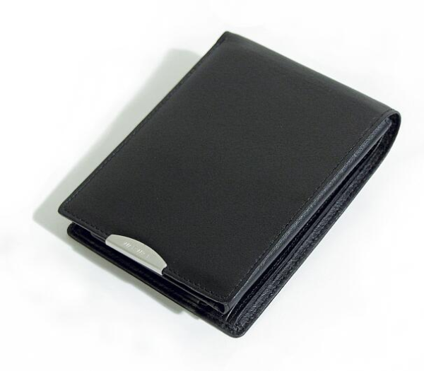 Warwick Traveling Wear - Genuine Leather Wallet ('Atropos', Crosswise) - Black