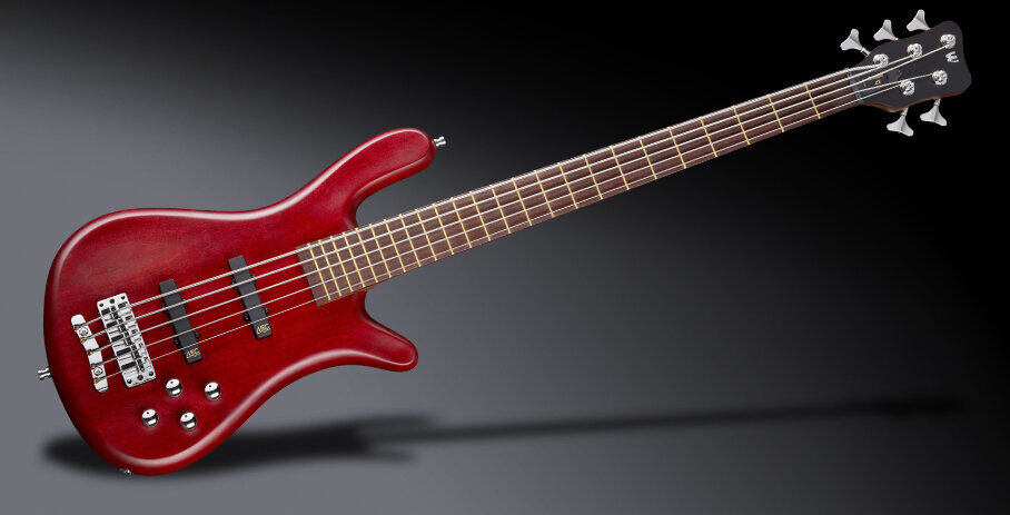 Warwick Teambuilt Pro Series Streamer LX, 5-String - Burgundy Red  Transparent Satin