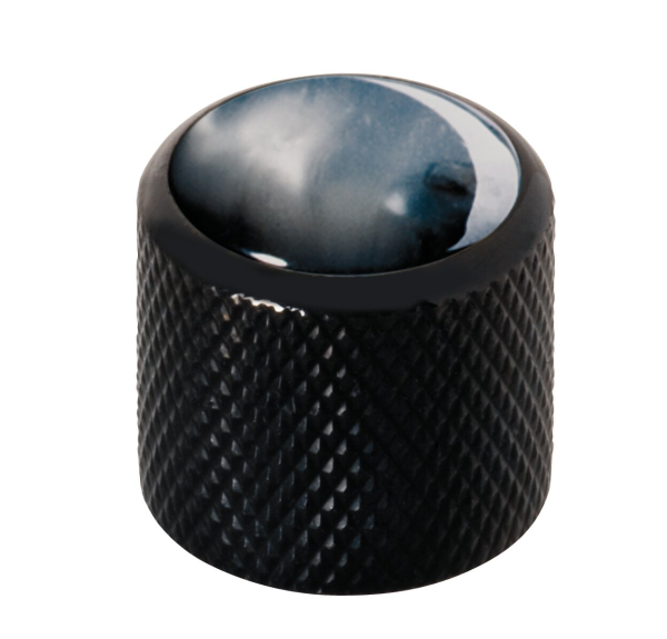 Framus & Warwick - Potentiometer Dome Knobs, Black Perloid Cap