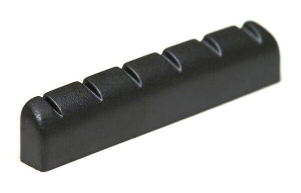 Black TUSQ XL PT-1728-00 - Slotted Guitar Nut - Acoustic / Electric, Rounded, Flat
