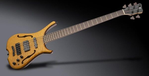 Warwick Masterbuilt Infinity, Flamed Maple, 5-String - Honey Violin Transparent Satin