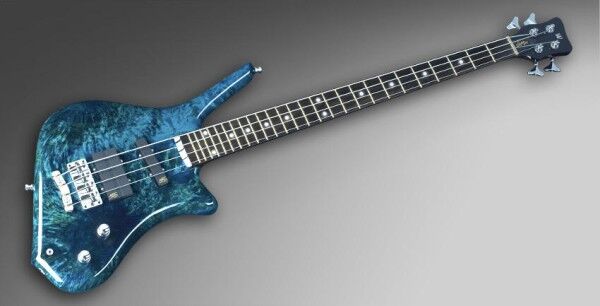 Warwick Custom Shop Dolphin Pro I, 4-String - Turquoise Blue Stain High Polish - 13-2446