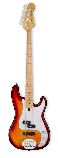 Lakland Skyline 44-64 Deluxe Bass, 4-String - Flamed Maple Top, Honey Burst Gloss, Maple Fingerboard