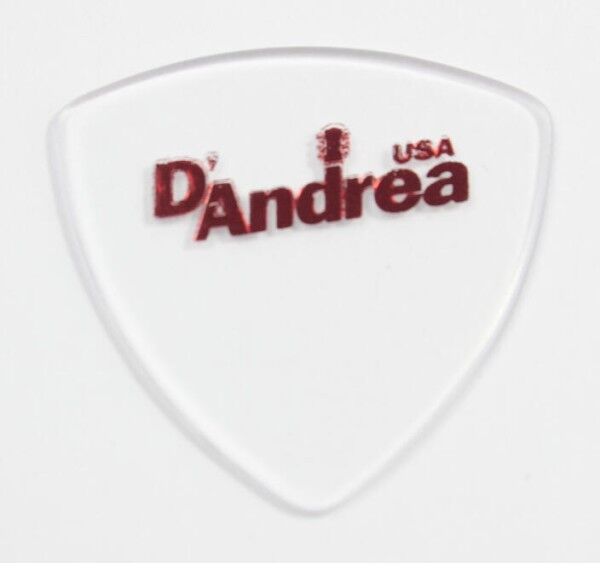 D'Andrea Clear Acrylic Picks - 346 Shape (ACR346 1.5CLR), 6 pcs Pick Pack, 1.5 mm