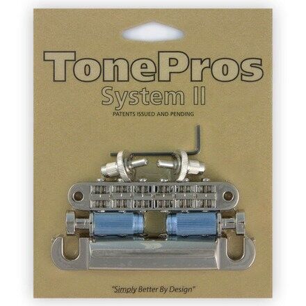 TonePros LPM04 - Standard Tune-O-Matic Bridge and Tailpiece Set (Small Posts / Notched Saddles)