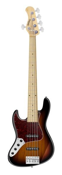 Sadowsky MetroLine 21-Fret Vintage J/J Bass, Swamp Ash Body, Maple Fingerboard, 5-String, Lefthand - '59 Burst Transparent High Polish