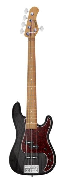 Sadowsky MasterBuilt 21-Fret Hybrid P/J Bass, Swamp Ash Body, Roasted Maple Fingerboard, 5-String - Nirvana Black Transparent Satin