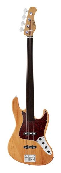 Sadowsky MasterBuilt 21-Fret Vintage J/J Bass, Red Alder Body, Tigerstripe Ebony Fingerboard, 4-String, Fretless - Natural Transparent Satin