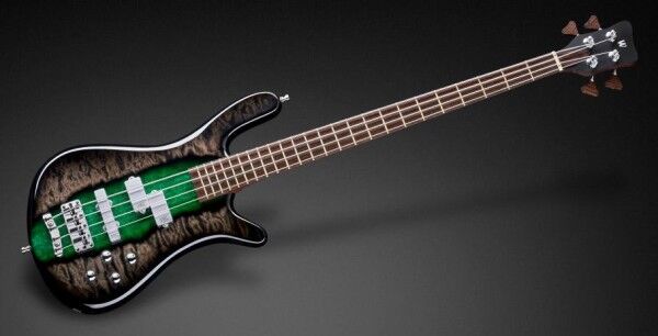 Warwick Custom Shop Streamer LX, 4-String - Emerald Green River Finish - 19-4011 - Showroom Model