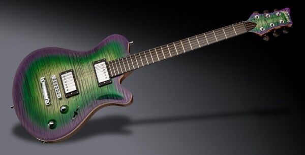 Framus Custom Shop Panthera Supreme - Joker Themed Green with Purple Burst High Polish