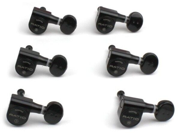 Graph Tech PRN-2731 - Ratio Electric Guitar Machine Heads with Classic Button - 6-in-Line