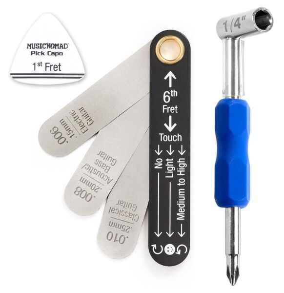 MusicNomad Truss Rod Neck Relief Measure and Adjust Kits