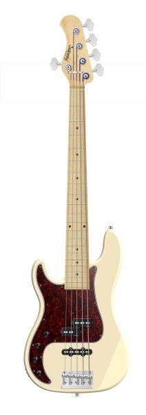 Sadowsky MetroLine 21-Fret Hybrid P/J Bass, Swamp Ash Body, Maple Fingerboard, 5-String, Lefthand - Solid Olympic White High Polish