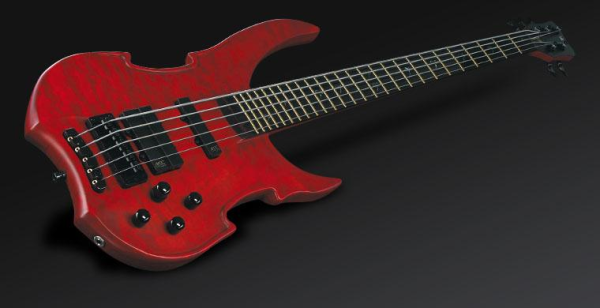 Warwick Masterbuilt Vampyre, 5-String - Burgundy Red Transparent High Polish