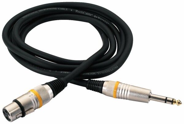 RockCable Microphone Cable - XLR (female) / TRS Plug (6.3 mm / 1/4), color coded