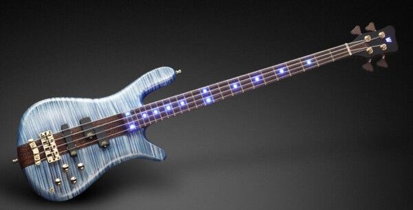 Warwick Custom Shop Streamer Stage I, 4-String - Bleached Blue Transparent Satin Finish - 15-2837