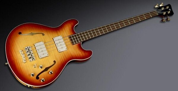 Warwick Masterbuilt Star Bass II Flamed Maple, 4-String - Honey Sunburst Transparent High Polish