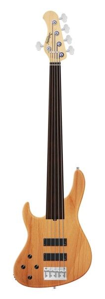 Sadowsky MetroLine 24-Fret Modern Bass, Red Alder Body, Tigerstripe Ebony Fingerboard, 5-String, Fretless, Lefthand - Natural Transparent Satin