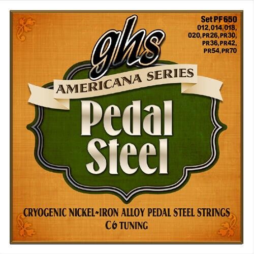 GHS Americana Series - PF650 - Pedal Steel Guitar String Set, 10-Strings, C6 Tuning, .015-.070