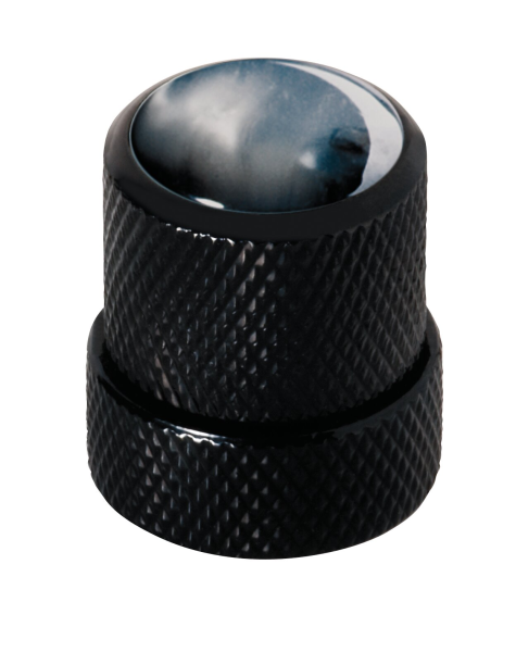 Framus & Warwick - Stacked Potentiometer Dome Knobs, Black Perloid, Cap