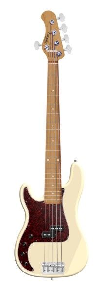 Sadowsky MasterBuilt 20-Fret Ultra Vintage P Bass, Swamp Ash Body, Roasted Maple Fingerboard, 5-String, Lefthand - Solid Olympic White High Polish