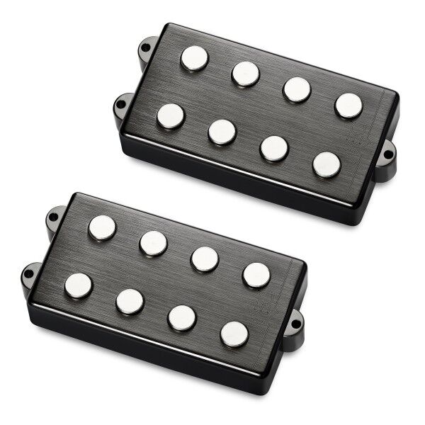 MEC Passive MM-Style Bass Pickup Set, Metal Cover, 4-String