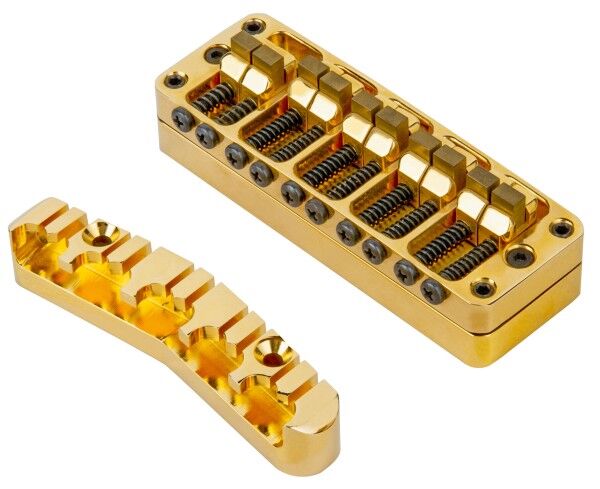 Warwick Parts - 2-Piece 3D Bridge & Tailpiece, 10-String, Brass