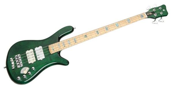 Warwick Custom Shop Streamer Stage I, 4-String - Dark Emeraude Green High  Polish - Showroom Model