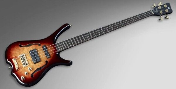 Warwick Masterbuilt Infinity, Birdseye Maple, 4-String - Vintage Sunburst Transparent High Polish