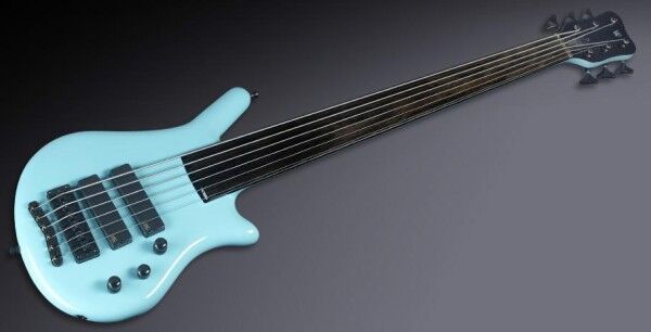 Warwick Masterbuilt Thumb NT, 6-String, Fretless - Solid Daphne Blue High Polish