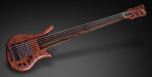 Warwick Custom Shop Thumb NT, 7-String, Fretless - Natural Oil Finish - 17-3389