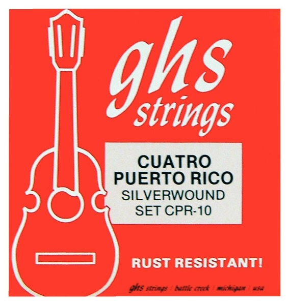 GHS Cuatro String Set, Ball End, 10-String, Silver Wound, .011-.041
