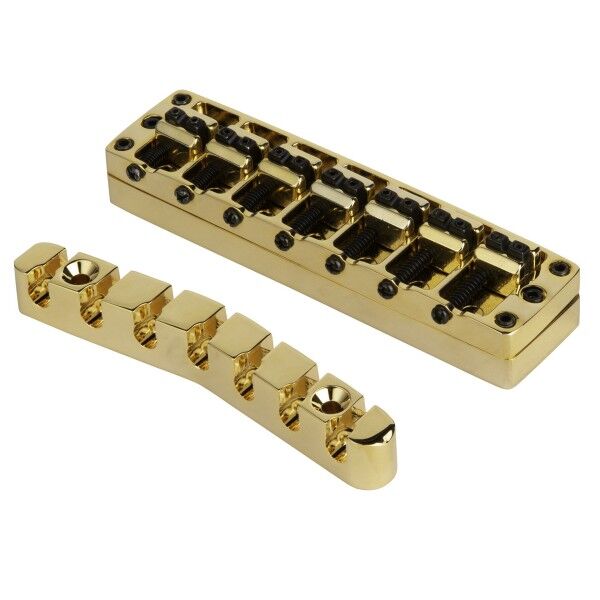 Warwick (Brass) 2-Piece 3D Bridge & Tailpiece, 7-String