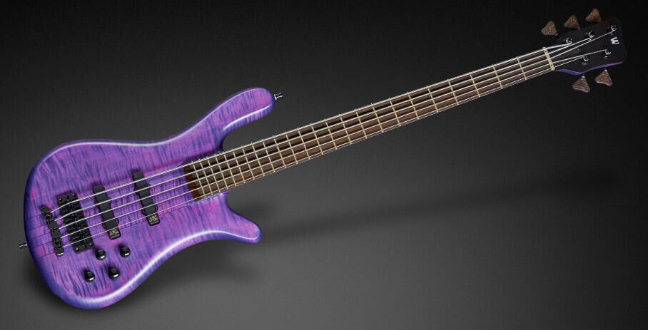 Warwick Custom Shop Streamer Stage I, 5-String - Purple Transparent Satin -  17-3597