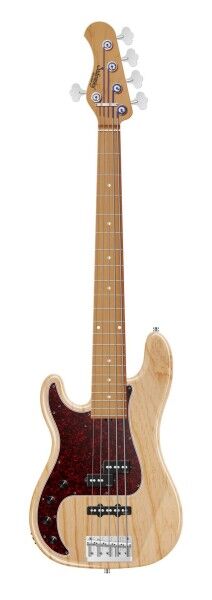 Sadowsky MasterBuilt 21-Fret Hybrid P/J Bass, Swamp Ash Body, Roasted Maple Fingerboard, 5-String, Lefthand - Natural Transparent High Polish