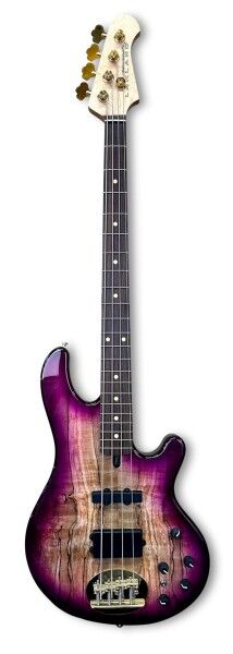 Lakland Skyline 44-02 Deluxe Bass, 4-String - Spalted Maple Top, Violet Burst Gloss