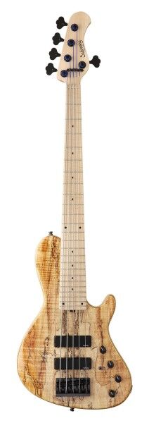 Sadowsky Custom Shop 24-Fret Single Cut Bass, 5-String - Natural Transparent High Polish - 21-04219