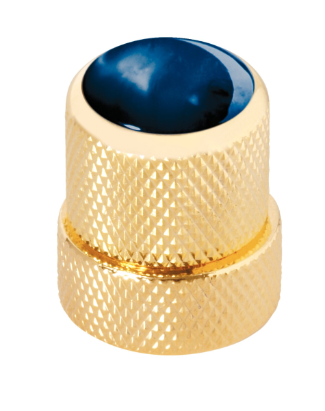 Framus & Warwick - Stacked Potentiometer Dome Knobs, Blue Perloid Cap