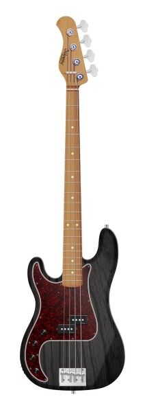 Sadowsky MasterBuilt 20-Fret Ultra Vintage P Bass, Swamp Ash Body, Roasted Maple Fingerboard, 4-String, Lefthand - Nirvana Black Transparent Satin