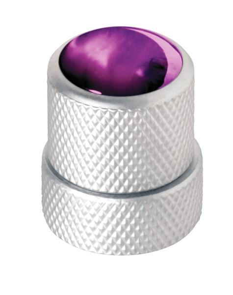 Framus & Warwick - Stacked Potentiometer Dome Knobs, Purple Perloid Cap