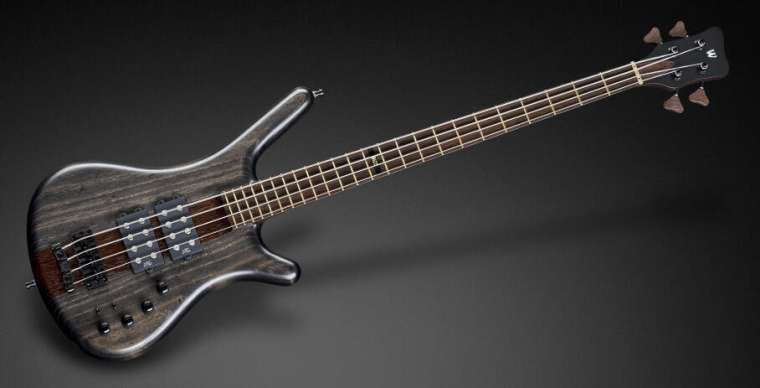 Warwick Teambuilt Pro Series Corvette 
, 4-String, Passive Pickups and  Active Electronics - Nirvana Black Transparent Satin