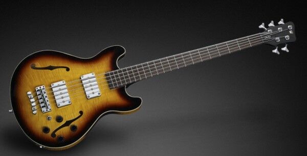 Warwick Teambuilt Pro Series Star Bass, 5-String - Vintage Sunburst Transparent High Polish