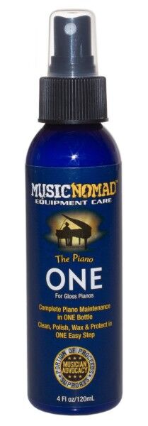 MusicNomad The Piano ONE (MN130) - All-In-One Cleaner, Polish and Wax for Gloss Pianos, 120 ml (4 oz.)