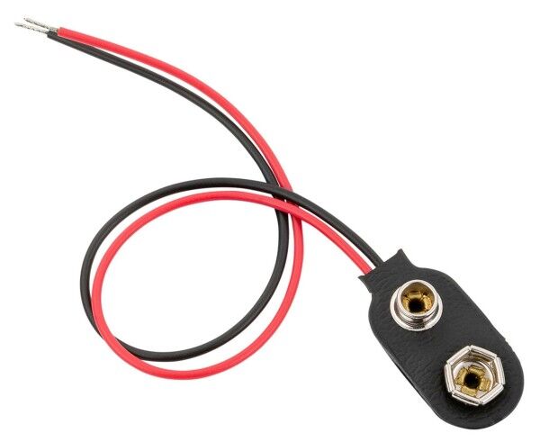 Warwick Parts - 9V Battery Clip for MEC Electronics, 15 cm Standard Soft Battery Holder