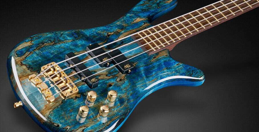 Warwick Custom Shop Streamer LX, 4-String -Bleached Ocean Blue Transparent High  Polish - 18-3873