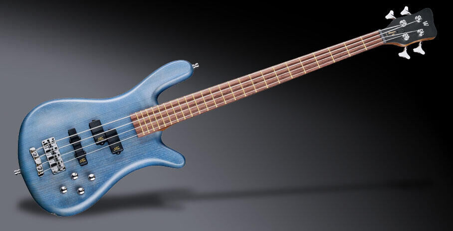 Warwick Teambuilt Pro Series Streamer LX, 4-String - Ocean Blue Transparent  Satin