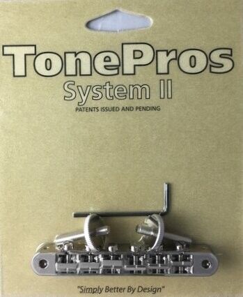 TonePros AVR2P - Tune-O-Matic Bridge with Notched Saddles (Vintage ABR-1 Replacement)