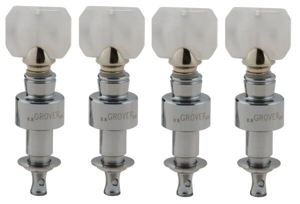 Grover 120 Series - Geared Banjo Pegs with Square Pearloid Button - 4 pcs.
